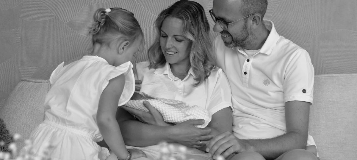 Foto van het gezin van kleine Liam